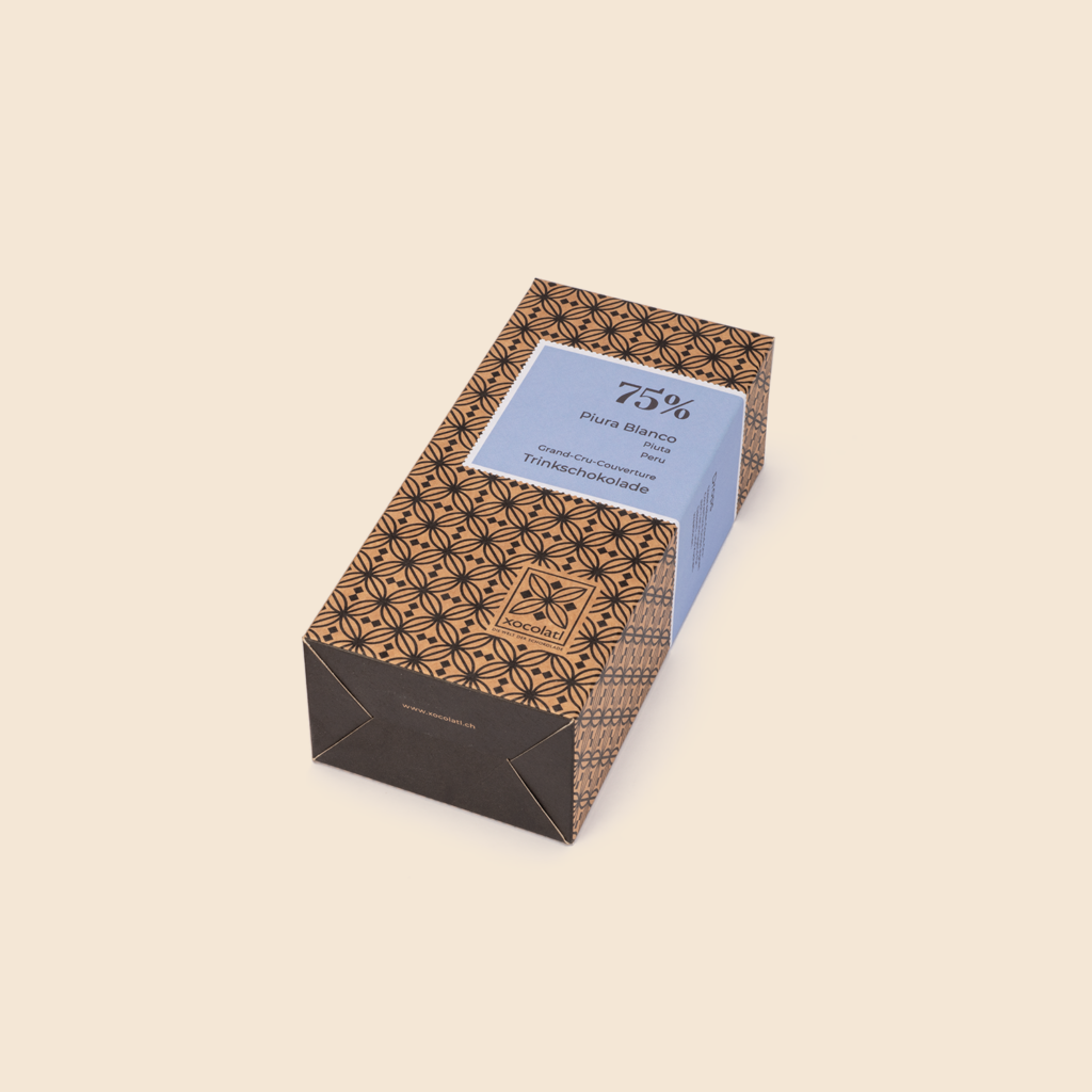 Trinkschokoladen-Verpackung von Xocolatl aus Basel